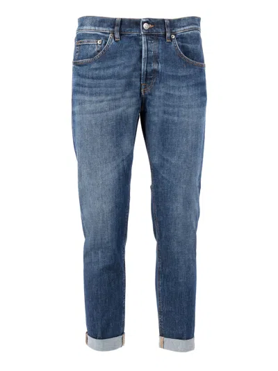 Dondup Medium Blue Icon Rolled Jeans