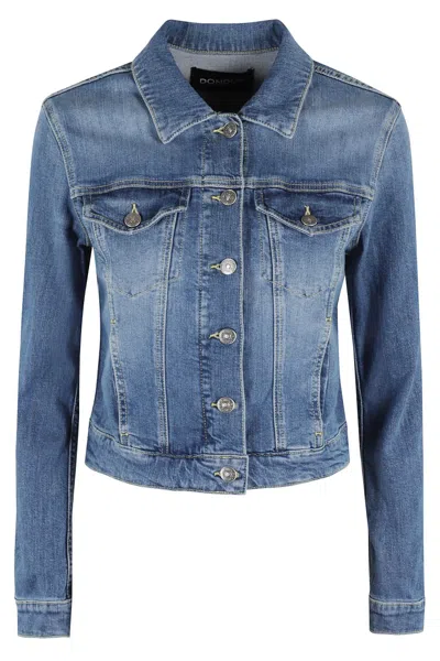 DONDUP DONDUP MEDIUM BLUE SLIM FIT DENIM JACKET