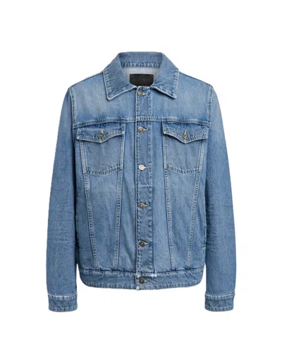 DONDUP MEDIUM BLUE WASH DENIM JACKET WITH BUTTON-UP FRONT