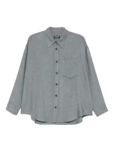 Dondup Mélange Shirt In Gray