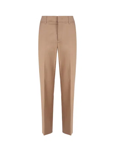 Dondup Meli 30 Inches Loose Trousers In Lyocell In Beige