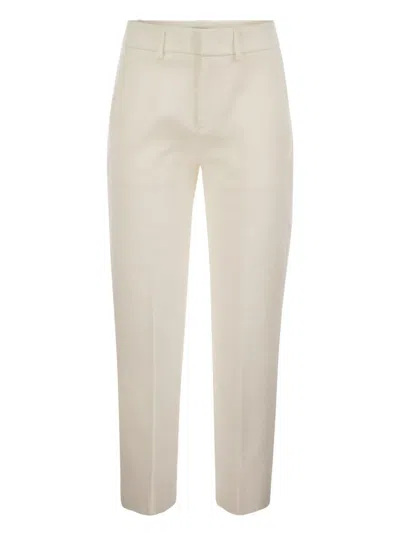 Dondup Meli Concealed-fastening Trousers In Neutral
