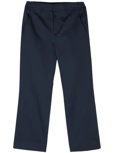 Dondup Meli Satin Trousers In Blue