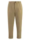 Dondup Adam Stretch Cotton Chino Trousers In Beige