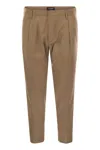 Dondup Ben Trousers In Wool In Camel