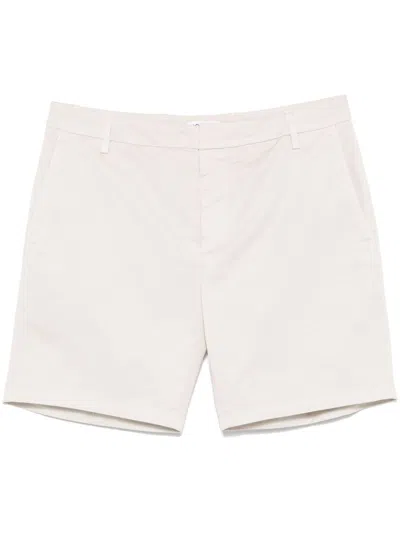 Dondup Men's Classic Fit Shorts With Concealed Fly And Button Fastening In White