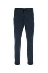 Dondup Trousers With Cuffed Hem And Front Crease In Black