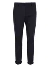 Dondup Gaubert Slim Flannel Trousers In Night Blue