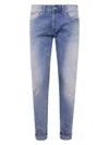 Dondup Rolled Cuffs Denim Five-pockets In Blue