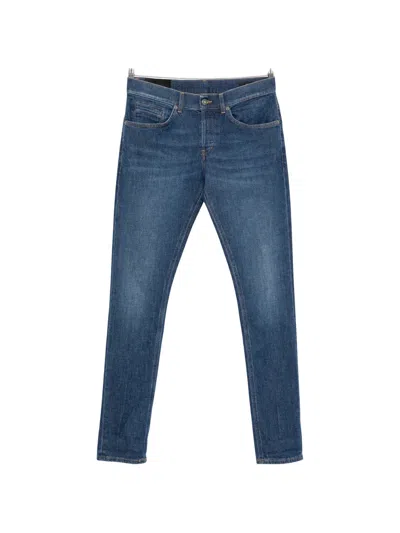 Dondup Men's Gots-certified Stretch Cotton Jeans In Navy