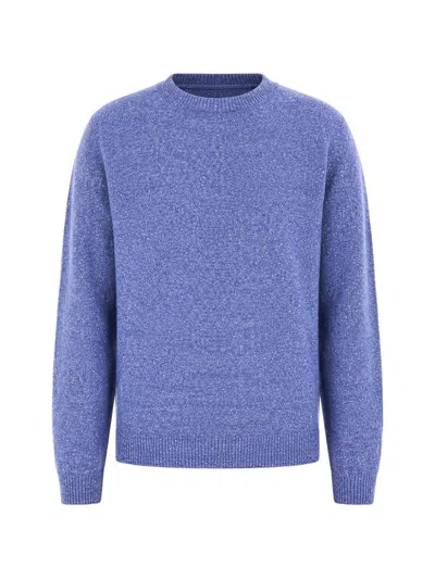 DONDUP Men's purple cashmere crew-neck sweater DONDUP