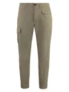 Dondup Cotton Cargo Trousers Multiple Pockets In Khaki