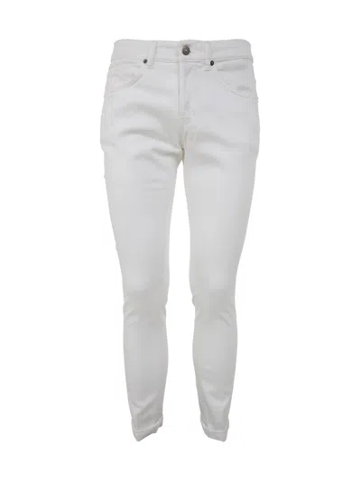 Dondup Men Skinny Jeans Cotton In White