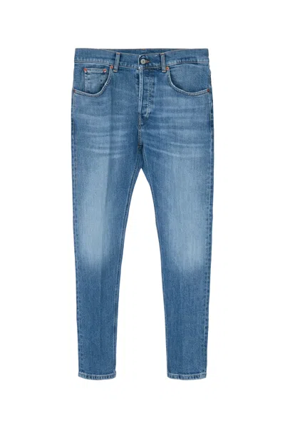Dondup Faded-effect Slim-fit Jeans In Blue