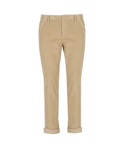 DONDUP MID-RISE CORDUROY CHINO TROUSERS
