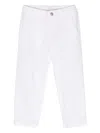 Dondup Mid-rise Cotton Chino Trousers In White
