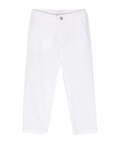 Dondup Mid-rise Cotton Chino Trousers In White