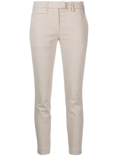 Dondup Mid-rise Cropped-leg Trousers In 中性色