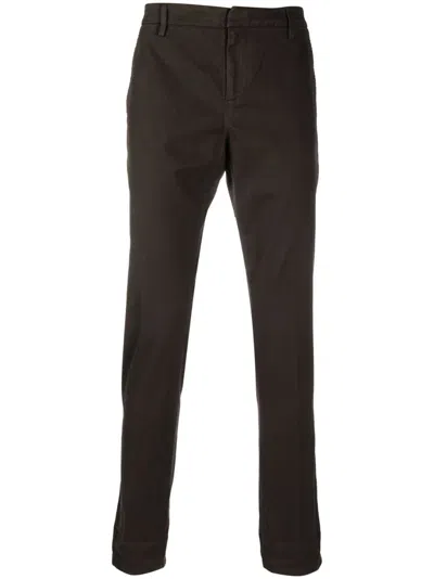 Dondup Mid-rise Skinny-cut Trousers In Braun
