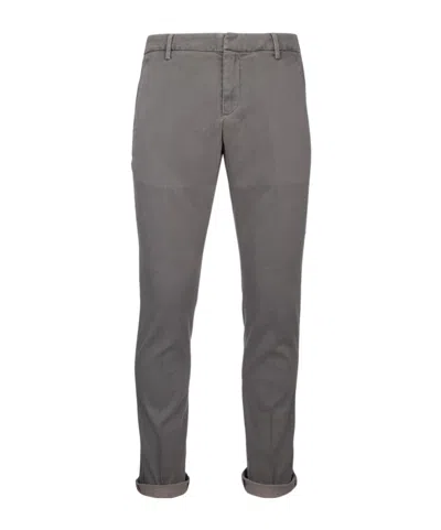 Dondup Mid-rise Slim-cut Chinos In Gray