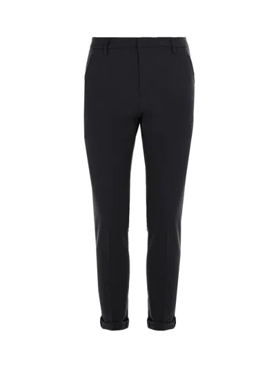 Dondup Mid-rise Slim Cut Pants In Black