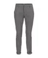 Dondup Mid-rise Slim-fit Tailored Trousers In Gray