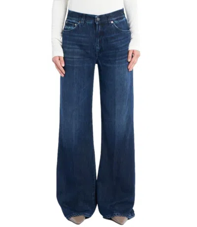 Dondup Mid-rise Straight-leg Jeans With Timeless Design In Blue