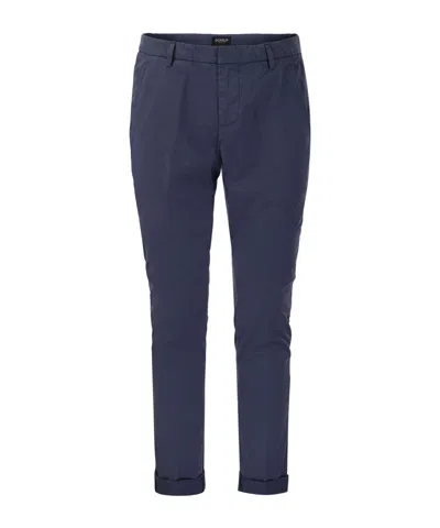 Dondup Mid-rise Straight Leg Trousers In Black