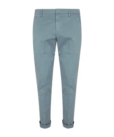 Dondup Mid-rise Straight Leg Trousers In Blue