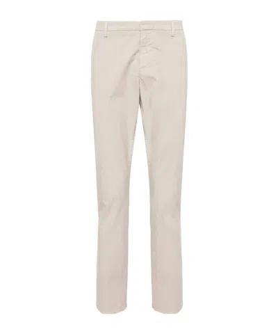 Dondup Mid-rise Straight Leg Trousers In Nude