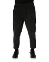 Dondup Black Mid Waist Cropped Corduroy Men Trouser Pants In Black