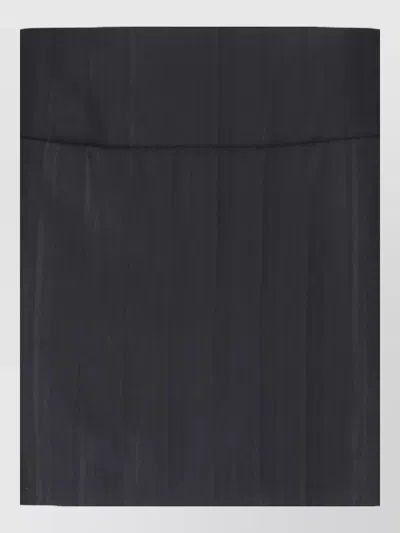 Dondup Midi Skirt High Waist Fitted Striped In Black