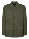 Dondup Military-inspired Field Jacket With Vent In Green