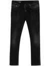 Dondup Whiskering-effect Jeans In Black  
