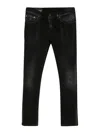 Dondup Whiskering-effect Jeans In Negro