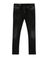 Dondup Whiskering-effect Jeans In Black