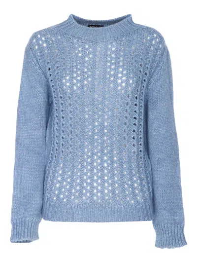 DONDUP MOCK-NECK EMBROIDERED SWEATER