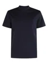 Dondup Mock-neck T-shirt In Black