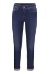 Dondup Monroe Five Pocket Skinny Fit Jeans In Blue