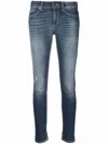 Dondup Faded-finish Cropped Jeans In Blue