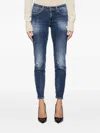 Dondup Monroe Distressed-effect Jeans In Blue