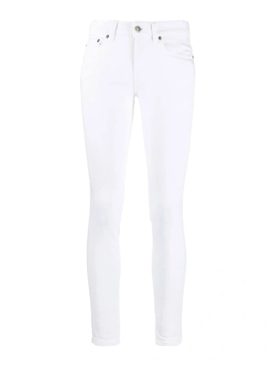 Dondup Monroe Faded Jeans In White