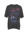 Dondup Motel-themed Graphic Print T-shirt With Casual Cut In Black