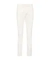 Dondup Gaubert Mid-rise Tapered Trousers In White