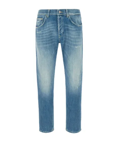 Dondup Multi-pocket Denim Trousers In Blue