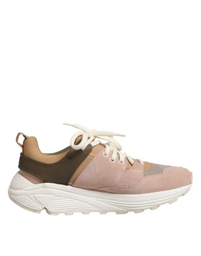 Dondup Multicolor Suede Low Top Women Sneakers Women's Shoes In Pink
