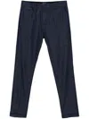 Dondup Joe Belted Turn-up Hem Trousers In Blue