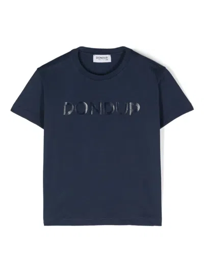 Dondup Kids' Navy Blue T-shirt With Tonal Logo
