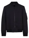 Dondup Zip-up Padded Bomber Jacket In Blue