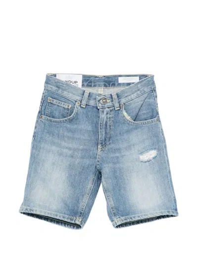 Dondup Kids' Newbrandon Distressed Denim Shorts In Blue